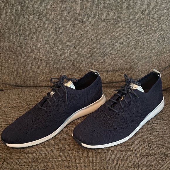 Cole Haan Navy Knit Women's Sneakers - Picture 1 of 4
